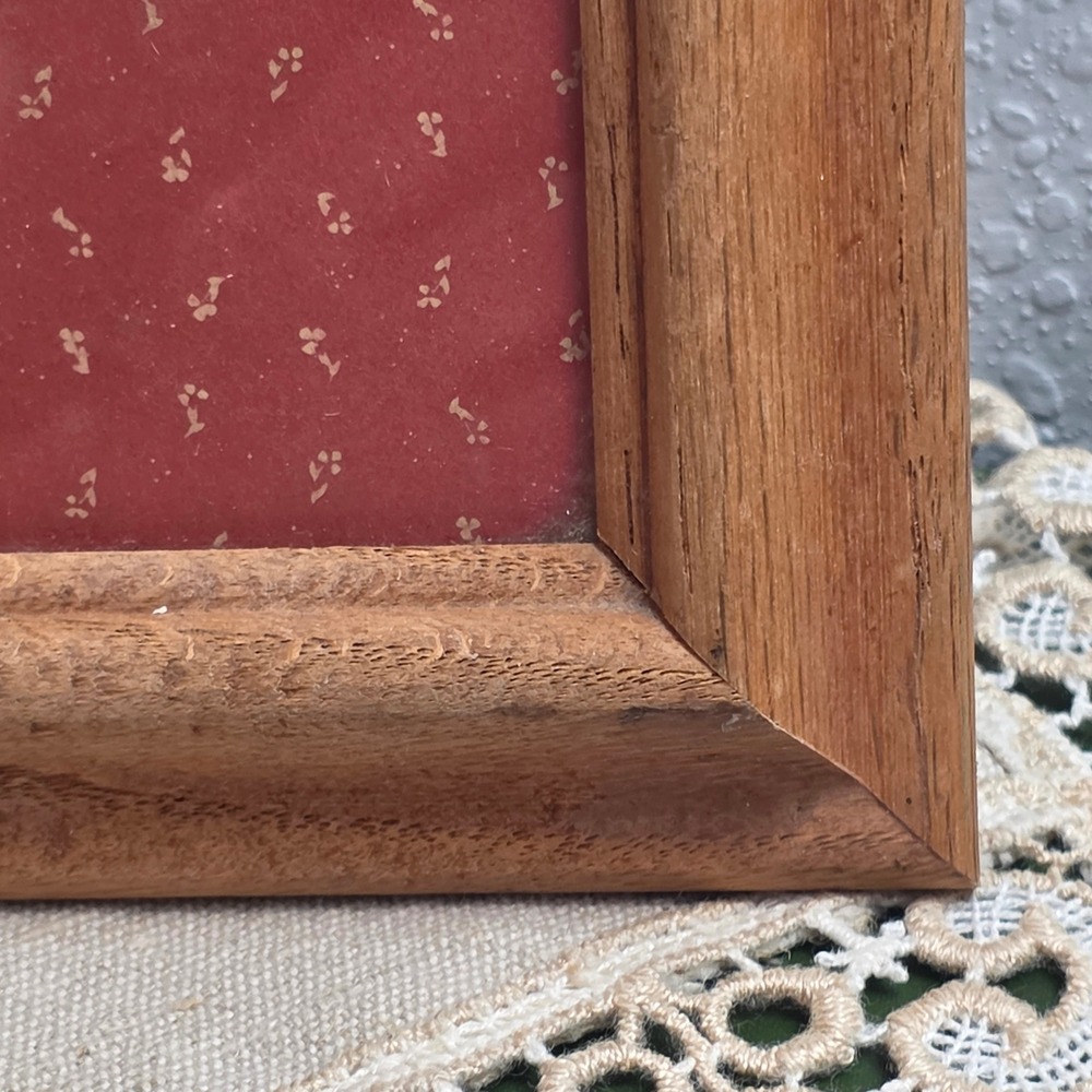 Vintage‎ Figi Graphics 'Give Love Gather Love' Wall Art Wood Framed Folk Art - Picture 5 of 9